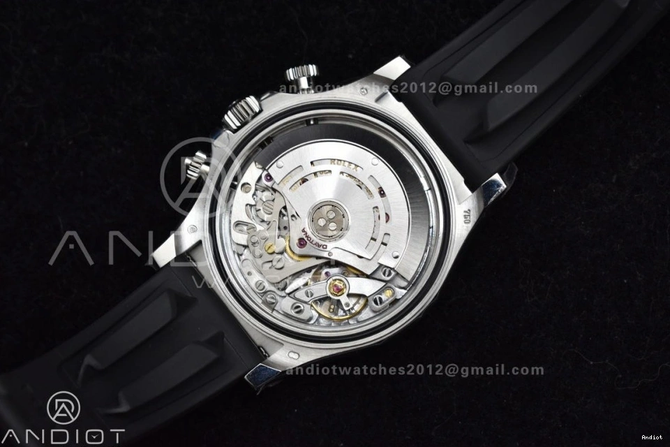 on Black Daytona Diamonds Best Edition Rubber 116519 Oysterflex Dial SA4130 BTF 1:1 Strap 1126